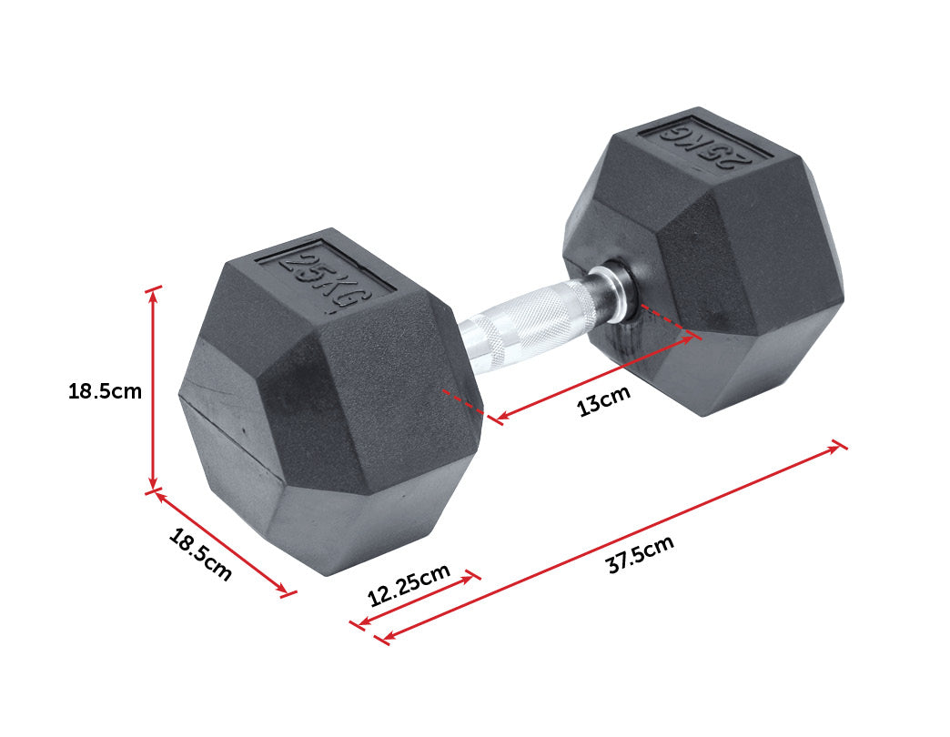 NNEDSZ Commercial Rubber Hex Dumbbell Gym Weight-3