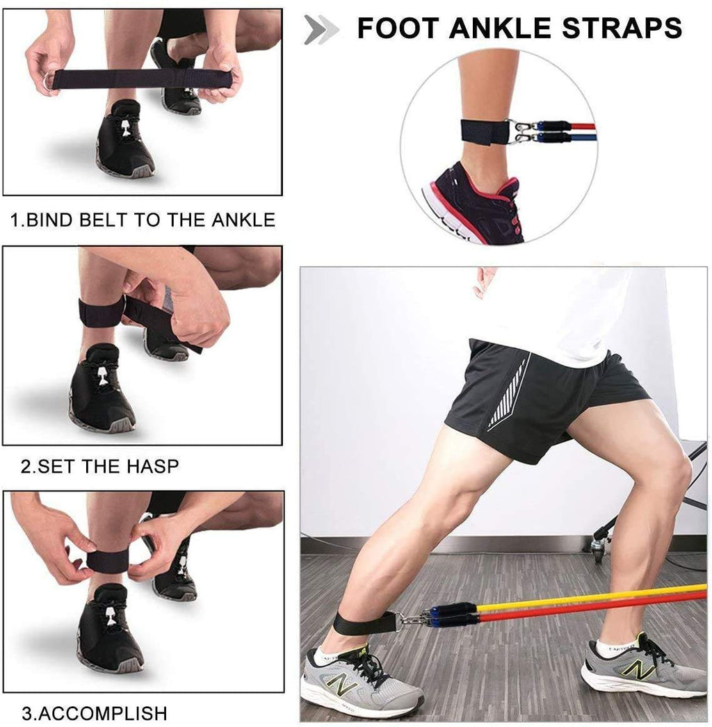 NNEDSZ 11 Pack Resistance Bands Stackable Exercise Bands Home Workouts Physical Therapy Gym Training